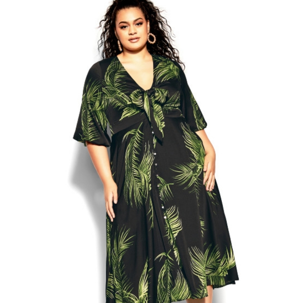City chic foliage dress. New in package size 16 W